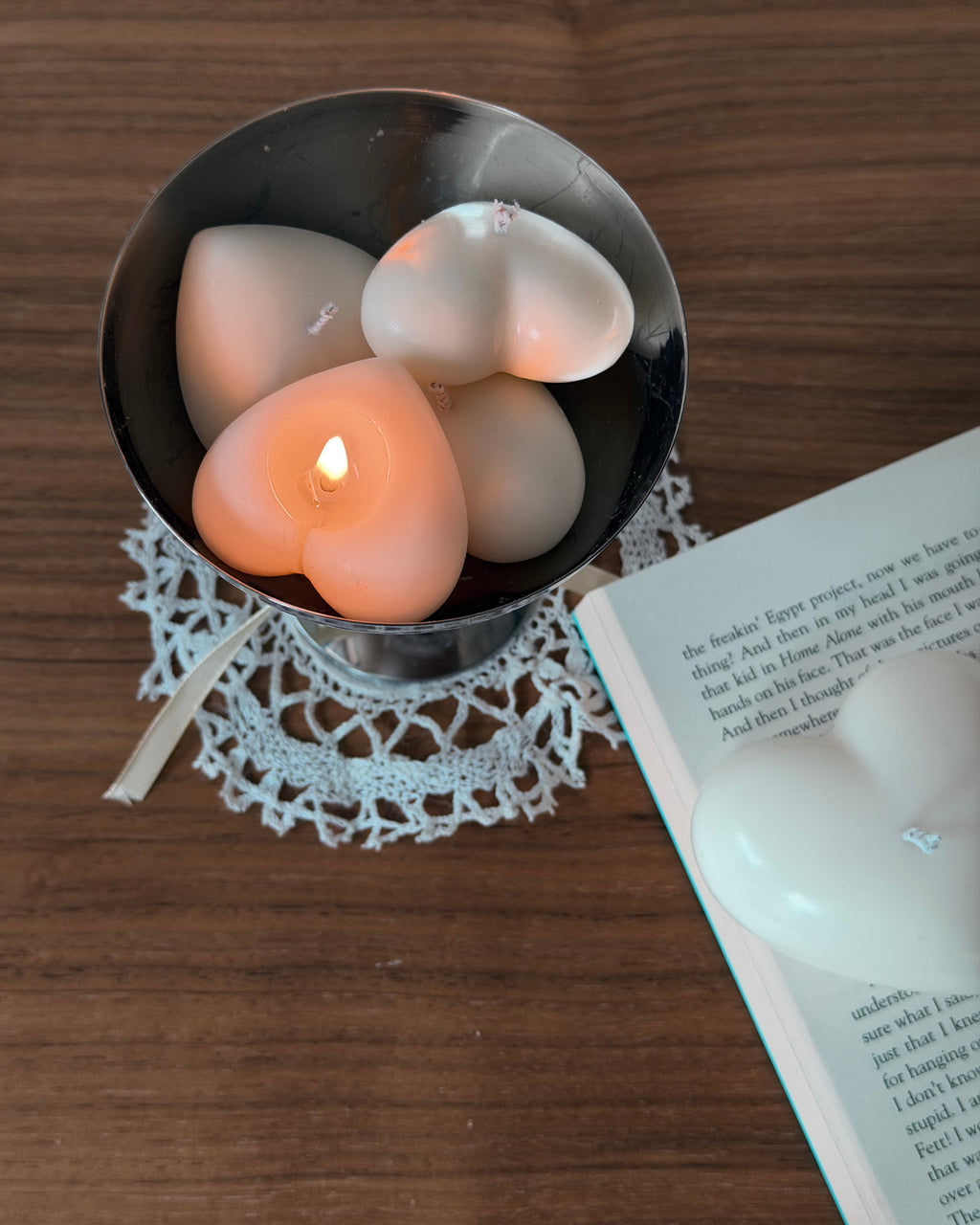 Candle set "Hearts"